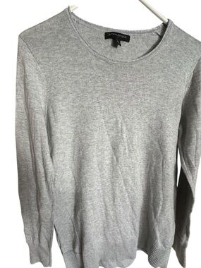 Banana Republic Gray Crewneck Sweater  Cashmere wool blend Lightweight Knit